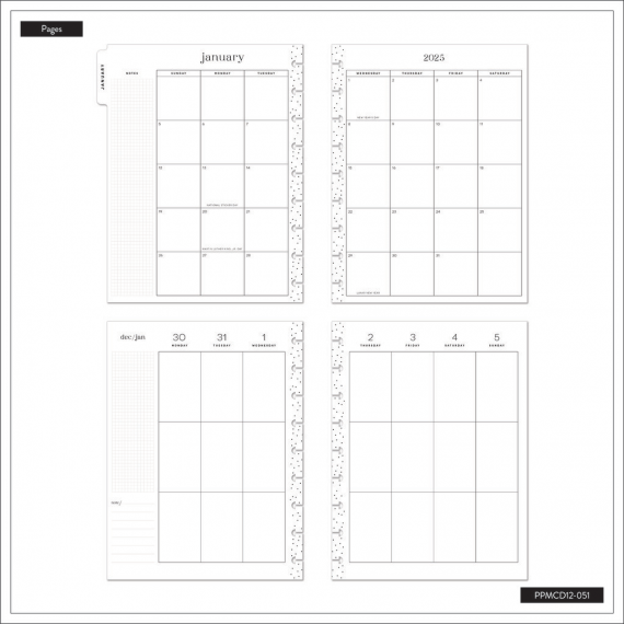 Modern Impression - Classic 12 Month Deluxe Dated Planner