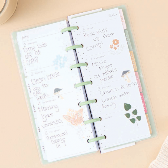 Forest Flowers - Skinny Mini 12 Month Dated Happy Planner