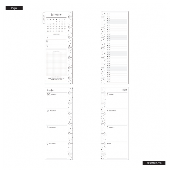 Forest Flowers - Skinny Mini 12 Month Dated Happy Planner