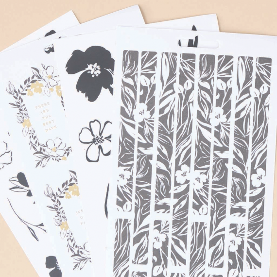 Sketchy Florals - 10 Sheet Sticker Value Pack