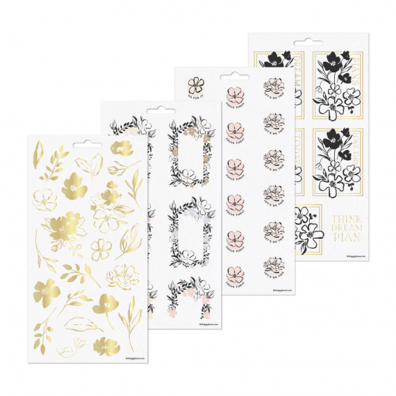 Sketchy Florals - 10 Sheet Sticker Value Pack