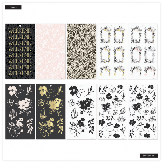 Sketchy Florals - Big 30 Sheet Value Pack Stickers