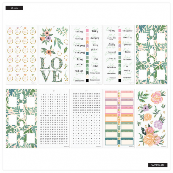 Garden Wedding - Big 30 Sheet Value Pack Stickers