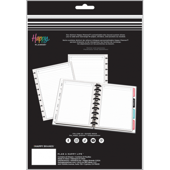 Sweet & Simple - Dotted Lined Classic Filler Paper - 40 Sheets