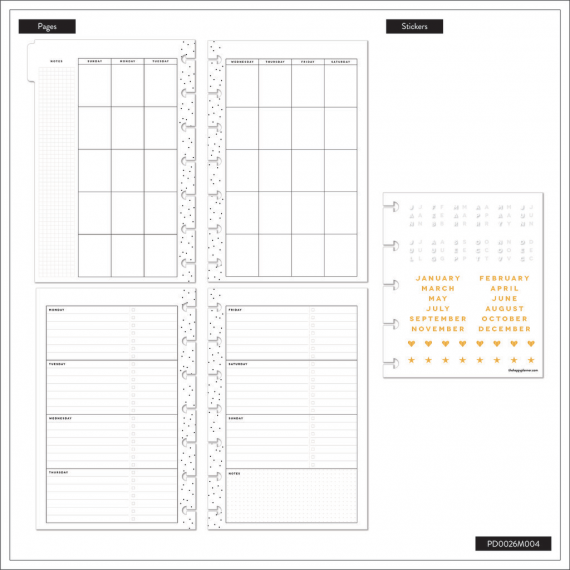 Share Your Magic - Mini Horizontal Undated Happy Planner - 12 Months