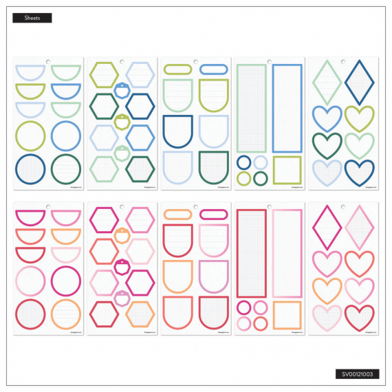 Bright Colorful Boxes - Big Value Pack Stickers