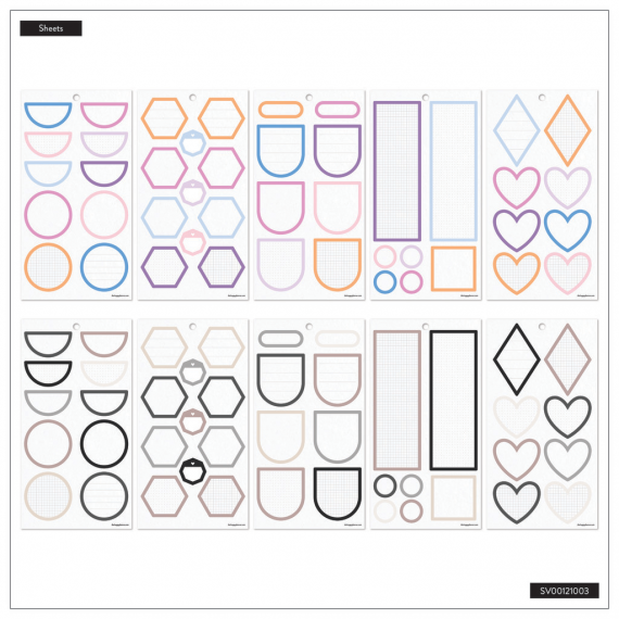 Bright Colorful Boxes - Big Value Pack Stickers