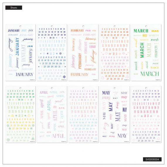 Colorful Months - Classic Value Pack Stickers