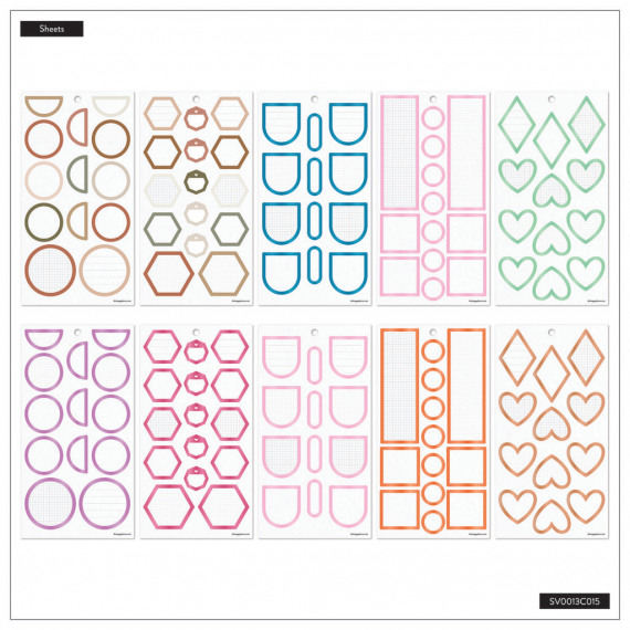 Bright Colorful Boxes . Classic Value Pack Stickers