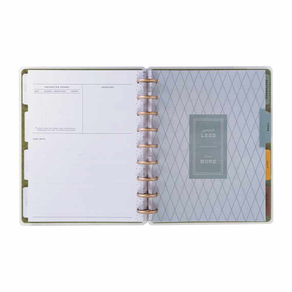 Sage & Terra-cotta - Classic Undated Budget Happy Planner - 12 Months