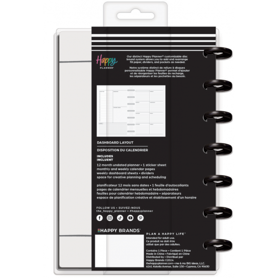 Sweet & Simple - Mini Dashboard Happy Planner - 12 months