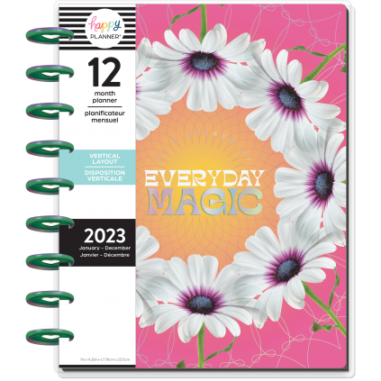 Psychedelic Florals - Classic Vertical Happy Planner - 12 Months